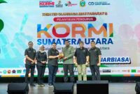 Theater Olahraga Masyarakat dan Pelantikan Pengurus Komite Olahraga Masyarakat Indonesia (KORMI) Sumatera Utara periode 2025–2030 di Adora Conventions Hall, Kota Medan, pada Jumat, 13 Februari 2026 malam.