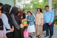 Ketua TP PKK Kota Pematangsiantar, Ny. Liswati Wesly Silalahi, menghadiri acara punggahan di Kantor Dinas Perhubungan (Dishub) Kota Pematangsiantar, Jalan Sisingamangaraja, Kecamatan Siantar Sitalasari, Jumat (13/02/2026).