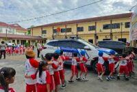 Sebanyak 180 siswa TK Cinta Rakyat mengikuti edukasi tertib berlalu lintas di Sat Lantas Polres Pematangsiantar pada 20 Februari 2026.