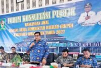 Forum Konsultasi Publik Rancangan Awal (Ranwal) Rencana Kerja Pemerintah Daerah (RKPD) Tahun 2027, Kamis (5/2/2026) di Kantor Badan Perencanaan Pembangunan dan Inovasi Daerah (Bapperida), Pamatang Raya, Sumatera Utara.