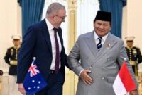 Presiden Republik Indonesia Prabowo Subianto menerima kunjungan kerja Perdana Menteri (PM) Australia Anthony Albanese di Istana Merdeka, Jakarta, pada Jumat, 6 Februari 2026.