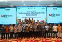 Wakil Bupati Asahan, Rianto, S.H., M.AP., bersama Tim Pengendalian Inflasi Daerah (TPID) Kabupaten Asahan dalam High Level Meeting (HLM) TPID Provinsi Sumatera Utara di Kantor Gubernur Sumut, Medan.