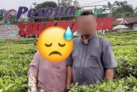 Diduga Pelaku bersama istrinya saat berfoto di kebun teh di Wilayah Sumatera Utara