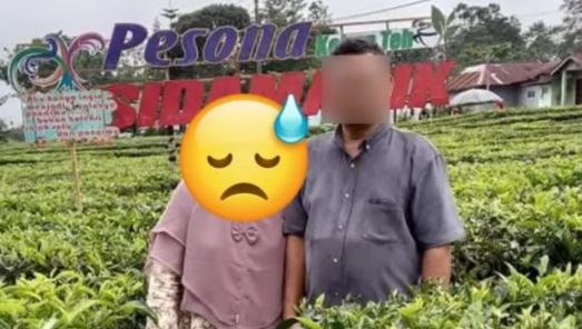 Diduga Pelaku bersama istrinya saat berfoto di kebun teh di Wilayah Sumatera Utara