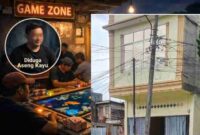 Foto : Ilustrasi Mesin tembak ikan dan pemain serta pemilik (Kiri),Bangunan yang berlokasi di Jl. Wagiman disebut lokasi arena game tembak ikan.