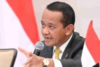 Menteri Energi dan Sumber Daya Mineral (ESDM) Bahlil Lahadalia menyampaikan keterangannya kepada awak media di Washington D.C., pada Jumat, 20 Februari 2026.