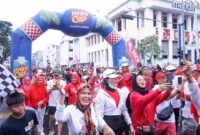 Peserta jalan santai Hut ke 79 Waspada.