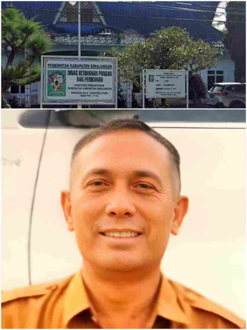 Kantor Ketahanan Pangan Kabupaten Simalungun (Atas), Eks Kadis Hanpang Kabupaten Simalungun (Kanan)
