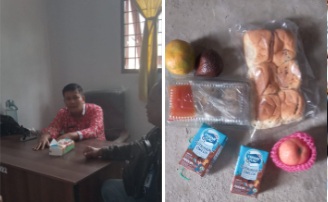 Kepala Sekolah SMPN 14 (Kiri), Makanan MBG yang di Distribusikan SPPG Jalan Medan (Kanan).