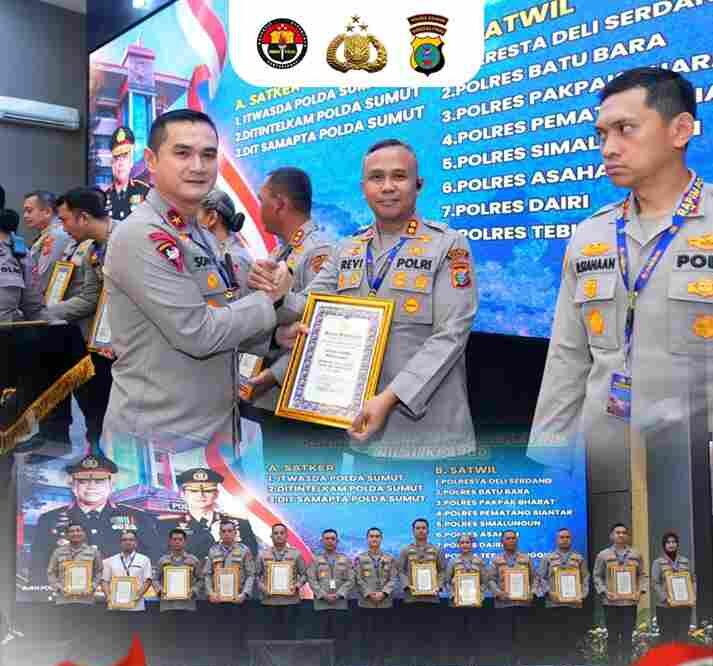 Polres Asahan meraih penghargaan Indikator Kinerja Pelaksanaan Anggaran (IKPA) dengan nilai 100 atau kategori sempurna dalam Rapat Pimpinan (Rapim) Tahun 2026 yang digelar Polda Sumatera Utara di Medan, Rabu, 25 Februari 2026.
