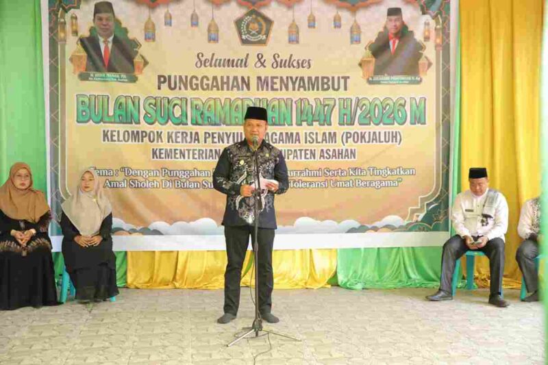 Wakil Bupati Asahan, Rianto, S.H., M.A.P., mengajak masyarakat meningkatkan keimanan dan memperkuat ukhuwah Islamiyah menjelang Bulan Suci Ramadhan 1447 H / 2026 M.