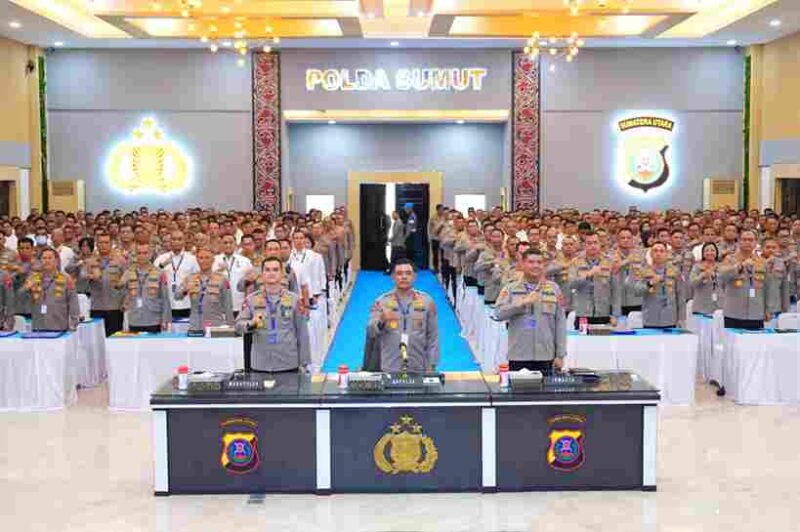 Suasana Rapat Pimpinan (Rapim) Polda Sumatera Utara Tahun 2026 yang digelar di Medan, Rabu, 25 Februari 2026.