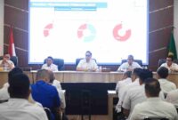 Rapat evaluasi pelaksanaan Tugas Satuan Pemantauan dan Perawatan Infrastruktur Kota (SAPA KOTA) yang digelar di Balai Kota Medan pada Rabu,18 Februari 2026.