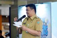 Gubernur Sumatera Utara (Sumut) Bobby Nasution melepas keberangkatan para Peserta Mudik Idulfitri 1447 H 