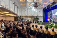 Presiden Prabowo Subianto menghadiri acara tasyakuran Hari Ulang Tahun (HUT) ke-1 Danantara Indonesia yang digelar di Wisma Danantara, pada Rabu, 11 Maret 2026.