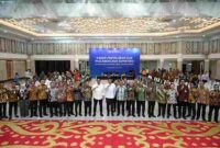 Rapat koordinasi di Aula Raja Inal Siregar, Kantor Gubernur Sumatera Utara, Jalan Pangeran Diponegoro, Kota Medan, pada Rabu (11 Maret 2026).