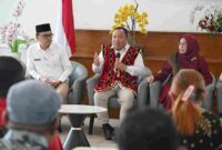 Kepala Badan Pusat Statistik (BPS) Sumut Asim Saputra pada Temu Pers  dengan tema 