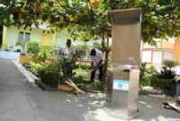 Pemasangan Mesin air minum siap saji oleh Personil PDAM Kota Pematangsiantar