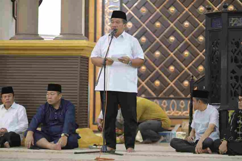 Bupati Asahan Taufik Zainal Abidin, S.Sos., M.Si. memimpin peringatan Nuzulul Qur’an 1447 Hijriah di Masjid Agung H. Achmad Bakrie Kisaran.