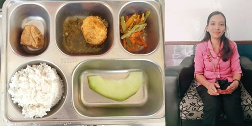 Makanan MBG Siswa SMP (Kiri),PIC - Guru br, TInambunan (Kanan)