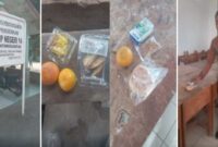 Plank SMPN 14(Kiri), MBG Hari Rabu(Tengah1), MBG hari Kamis (Tengah 2), Guru/ PIC saat dilokasi sekolah (Kanan)