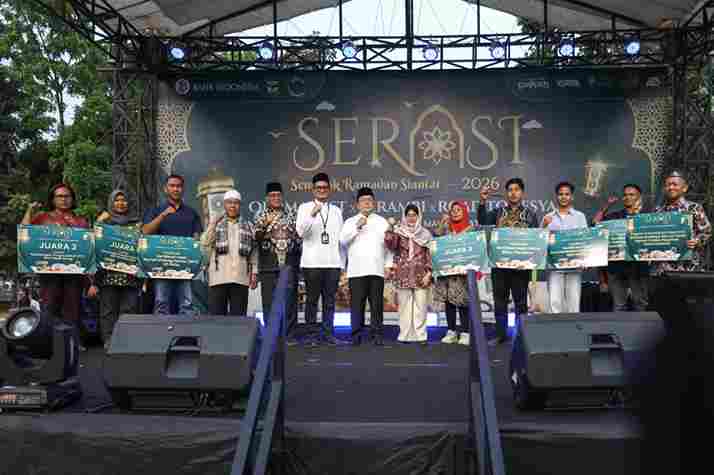 Wali Kota Wesly Silalahi bersama Bank Indonesia membuka Semarak Ramadan Siantar (SERASI) 2026 di Lapangan Adam Malik.