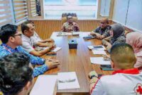 Pengurus Palang Merah Indonesia (PMI) Kota Medan bersama perwakilan American Red Cross melakukan audiensi dengan Pemerintah Kota Medan di Balai Kota Medan dalam pertemuan yang berlangsung Kamis (12 Maret 2026).