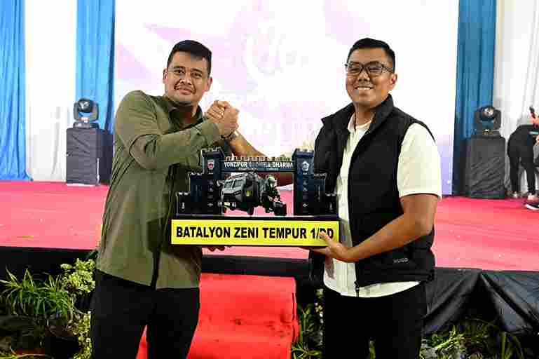 Gubernur Sumatera Utara Bobby Nasution mengapresiasi peran Yonzipur 1 Dhira Dharma.