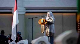 Staf Ahli I TP PKK Provinsi Sumatera Utara (Sumut) Titiek Sugiharti Surya menghadiri Peringatan Hari Down Syndrome Dunia (HDSD) 2026 di Aula Raja Inal Siregar, Kantor Gubernur Sumut Jalan Diponegoro, Kota Medan, Sabtu (18/4/2026).