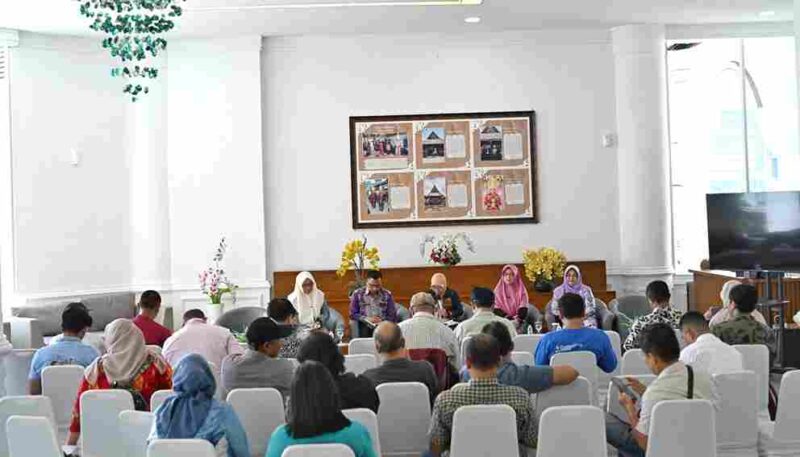 Temu Pers bersama Dinas Pemberdayaan Perempuan, Perlindungan Anak, dan Keluarga Berencana (P3AKB) Provinsi Sumatera Utara, di Lobby Dekranasda Lantai 1 Kantor Gubernur Sumut Jalan Diponengoro Nomor 30 Medan, Kamis (9/4/2026).