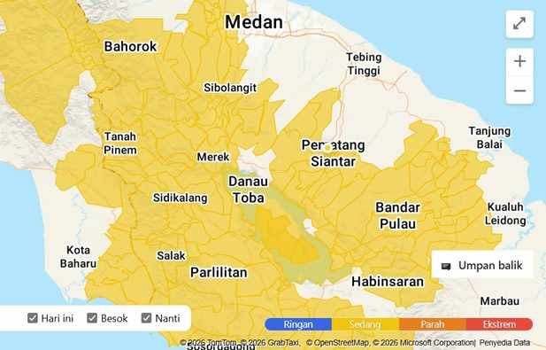 foto peta lokasi curah hujan. sumber MSN.