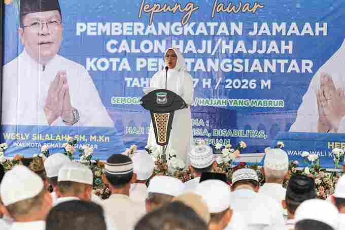 Wakil Wali Kota Herlina, saat menyampaikan kata sambutan.