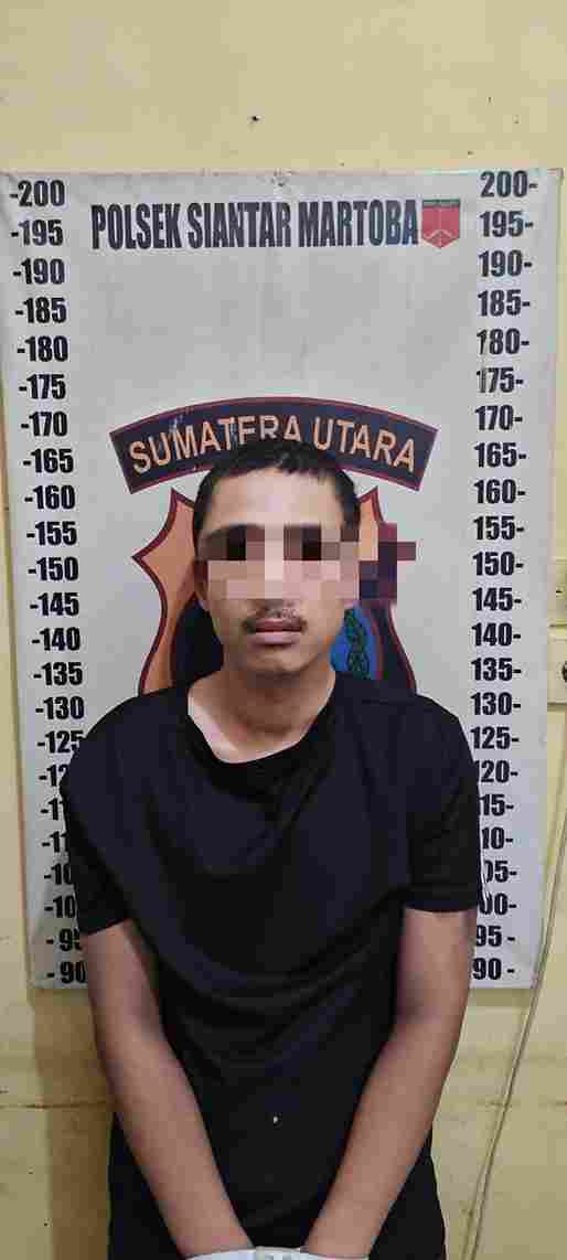 Polsek Siantar Martoba mengamankan pria berinisial A (28), warga Kecamatan Siantar Martoba.