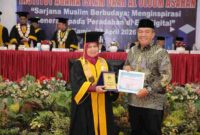 Bupati Asahan, Taufik Zainal Abidin Siregar, dalam rangkaian kegiatan wisuda Institut Agama Islam Daar Al-Uluum (IAIDU) dalam sidang terbuka senat, Kamis, 23 April 2026, di Aula Hotel Marina Kisaran.