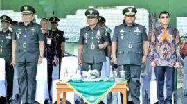 Upacara penutupan Pendidikan Pertama Bintara Infanteri (Dikmaba Inf) TNI Angkatan Darat Gelombang I Tahun Anggaran 2026 yang digelar di Lapangan Jenderal Sudirman, Rindam I/Bukit Barisan, Jumat, 24 April 2026.