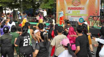Salah satu rangkaian Fun Run 7K meriahkan HUT ke-155 Pematangsiantar.