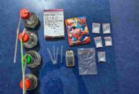Barang bukti yang diamankan Polisi dari beberapa lokasi.