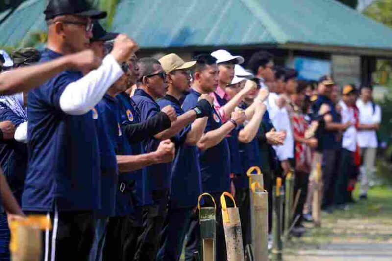 Apel Hari Kesiapsiagaan Bencana (HKB) 2026 di Lapangan Avros, Kecamatan Medan Maimun, pada Minggu, 26 April 2026.