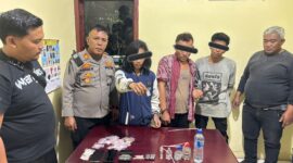 Tiga terduga penyalahguna narkoba diamankan di Huntap Ture-ture, Kabupaten Karo.