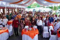 Perayaan Paskah Keluarga Besar Silalahi Raja, Boru, Bere, Ibebere Kota Pematangsiantar yang digelar di rumah dinas wali kota, Jalan MH Sitorus, pada Minggu, 26 April 2026.