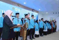 Pelantikan Dewan Eksekutif Mahasiswa (DEMA) Institut Agama Islam Daar Al-Ulum (IAIDU) Asahan periode 2026–2027 yang digelar di Aula Melati Kantor Bupati Asahan, Selasa (28 April 2026).