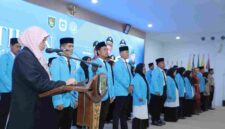 Pelantikan Dewan Eksekutif Mahasiswa (DEMA) Institut Agama Islam Daar Al-Ulum (IAIDU) Asahan periode 2026–2027 yang digelar di Aula Melati Kantor Bupati Asahan, Selasa (28 April 2026).