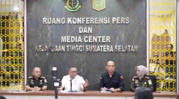 Konferensi pers Kejati Sumsel.