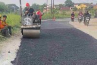 perbaikan Jalan Speksi Kanal yang kini telah selesai diaspal oleh Pemerintah Kota Medan.