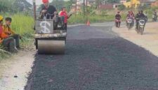 perbaikan Jalan Speksi Kanal yang kini telah selesai diaspal oleh Pemerintah Kota Medan.