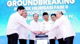 Groundbreaking hilirisasi PTPN IV di KEK Sei Mangkei dimulai.