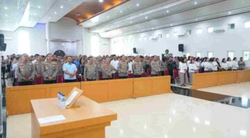 Polda Sumut menggelar doa bersama jelang May Day 2026.