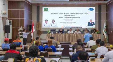 Rapat finalisasi peringatan Hari Buruh Internasional (May Day) 2026 yang digelar di Balai Kota, Rabu (29 April 2026).