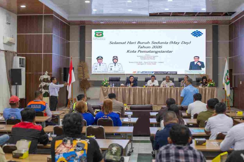 Rapat finalisasi peringatan Hari Buruh Internasional (May Day) 2026 yang digelar di Balai Kota, Rabu (29 April 2026).