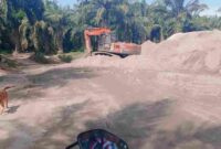 Situasi dilokasi penambangan galian C, di Tanjung Pinggir